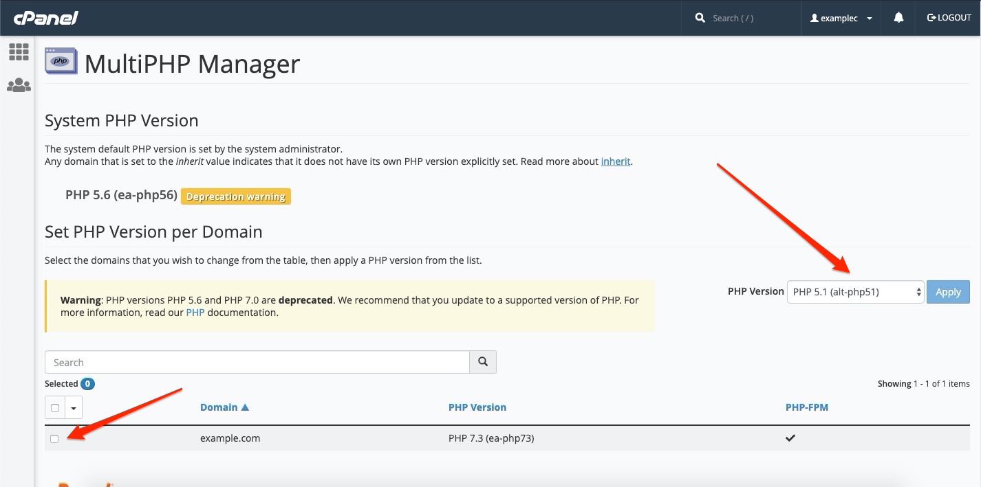 How To Change PHP Version for your domain or subdomain in ...